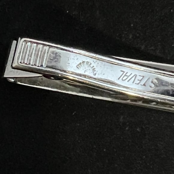 Vintage Steval Sterling Silver Etched Tie Bar (2881) - Picture 4 of 4
